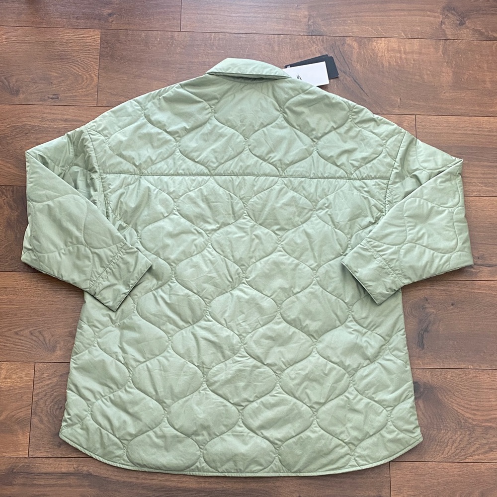 Nike Sportswear Essential Quilted Trench Coat Green Women’s Large NWT - Picture 5 of 7